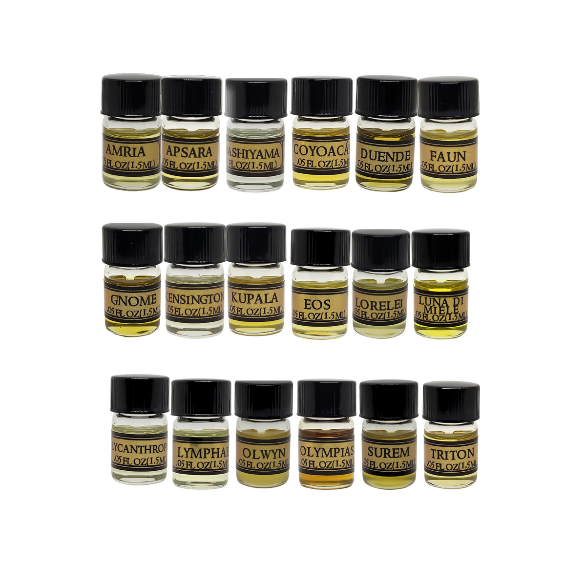 Perfume Oil Sample Pack General Catalogue (18 Scents) Fantôme