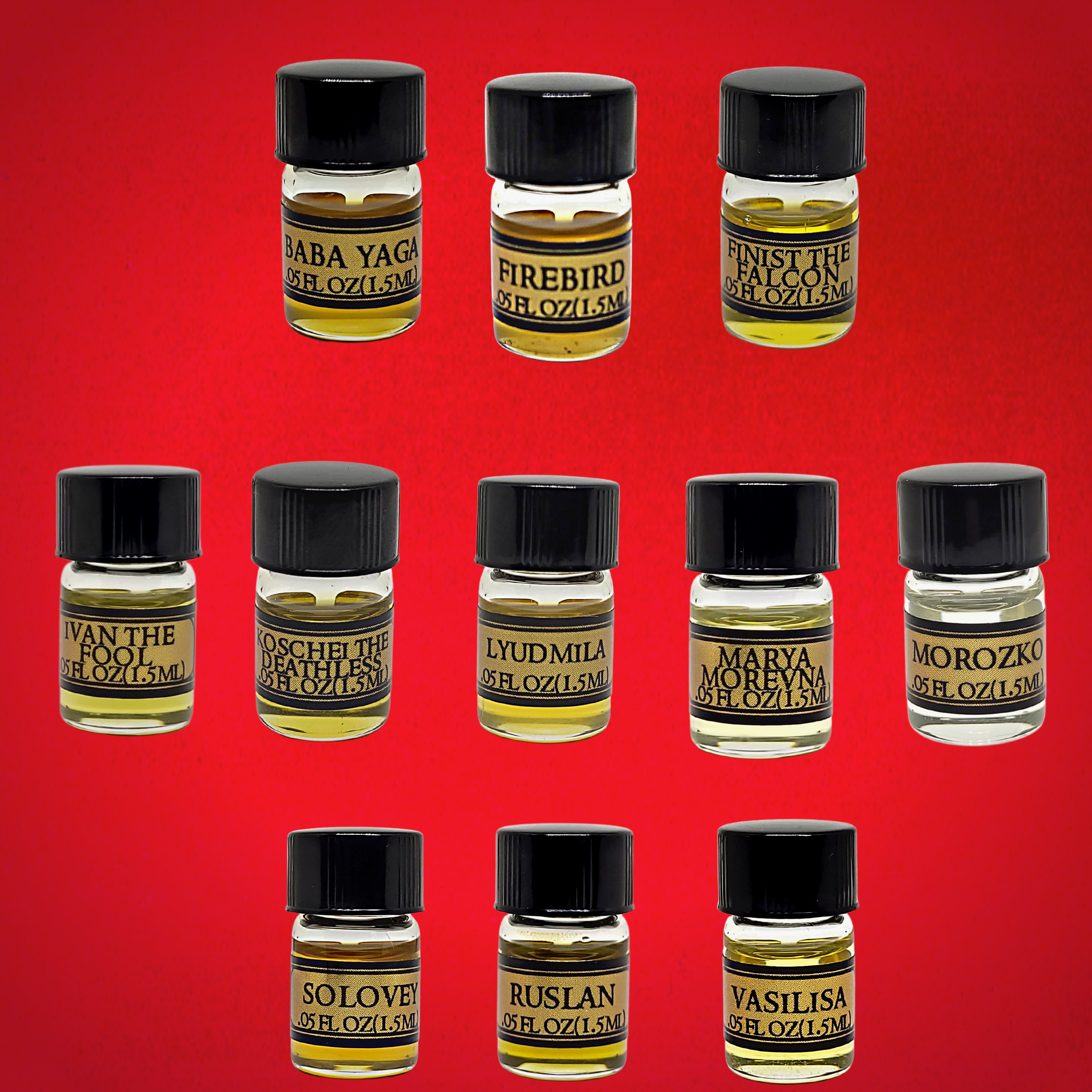 Perfume Oil Sample Pack - Slavic Fairy Tale Collection (11 Scents)